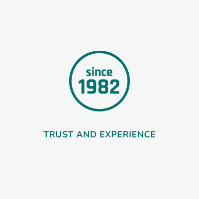A square image with a white circular icon featuring the text 'since 1982,' indicating Linnea's 40+ years of experience as a trusted botanical extract manufacturer.