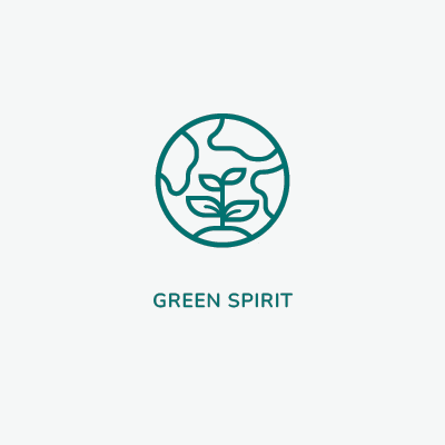 A square image with a white circular icon depicting a plant growing from the earth, representing Linnea's sustainable and low-impact cannabinoid API manufacturing, made possible by their biogas facility.
