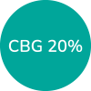 A logo reads: CBG 99% - CBG stands for Cannabigerol, an active compound found in hemp and cannabis sativa plants.