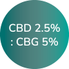 CBD 2.5% : CBG 5%